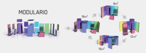MODULARIO: Modules PLV et mobilier-personnalisables et imprimés pour stands salons expositions commerces boutiques magasins points de vente