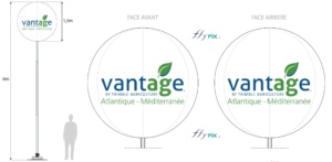 BAT (bon à tirer) du ballon sur mat personnalisé et imprimé VANTAGE TRIMBLE AGRICULTURE