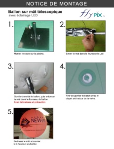Une notice d'installation et de pose de ballon sur mat