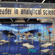 European Leader In Analytical Sciences : stand de salon professionnel, conçu, fabriqué et installé par notre équipe de standistes professionnels.