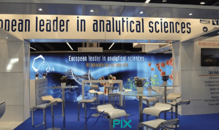 European Leader In Analytical Sciences : stand de salon professionnel, conçu, fabriqué et installé par notre équipe de standistes professionnels.